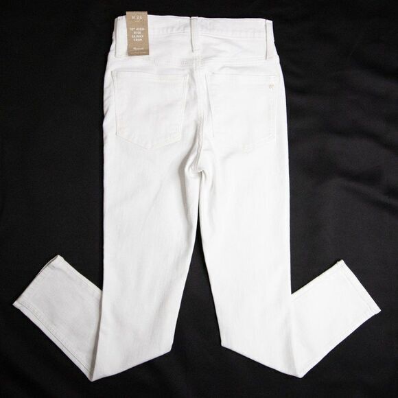 NEW 10" High-Rise Skinny Crop Jeans in Pure Whit, 24 - Picture 11 of 14